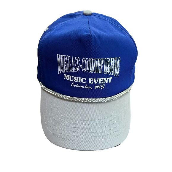 Vtg Blue Grass Legends Columbia MS Snap Back Trucker Hat - Picture 1 of 6